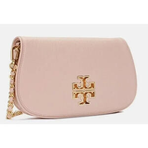 BRAND NEW TORY BURCH BRITTEN CROSSBODY CLUTCH BAG LIGHT OAK PINK NWT!